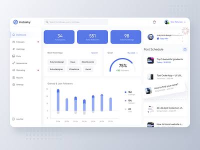 Facebook follower growth and content scheduling analytics